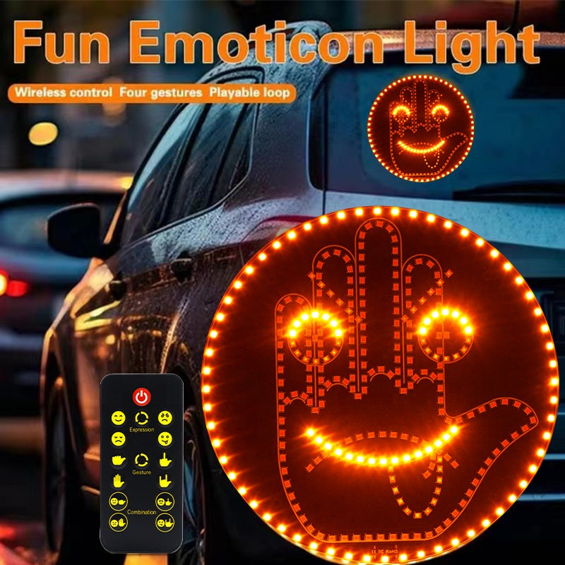 Combo LED para Auto: 4 Pitones para Llantas + 1 Emoji LED Trasero | Estilo y Seguridad