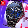🕶️ OLEVS - Reloj de Pulsera de Cuarzo Deportivo para Hombre + collar gratis bañado en ORO