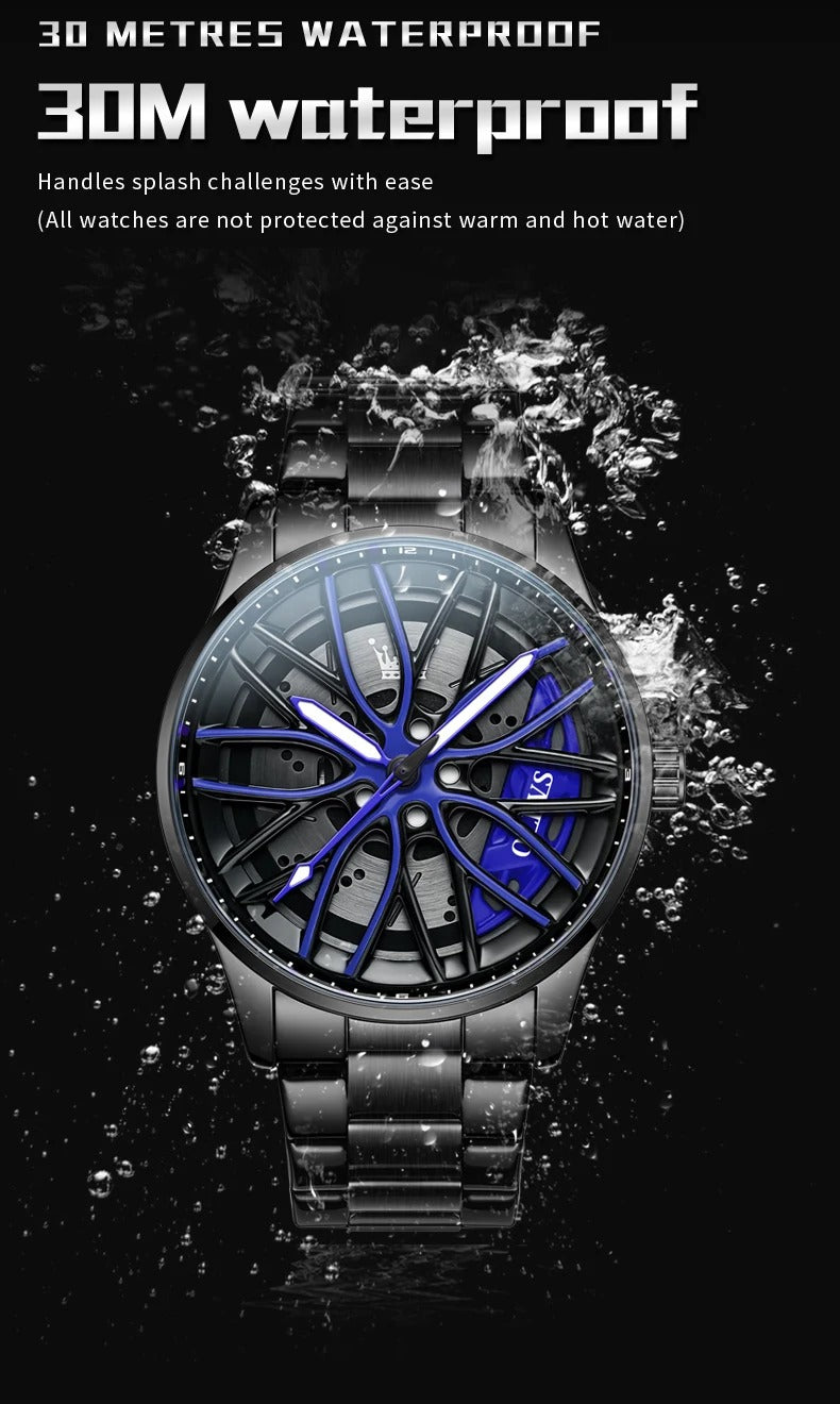 🕶️ OLEVS - Reloj de Pulsera de Cuarzo Deportivo para Hombre + collar gratis bañado en ORO