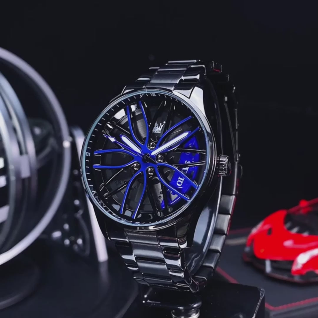 🕶️ OLEVS - Reloj de Pulsera de Cuarzo Deportivo para Hombre + collar gratis bañado en ORO