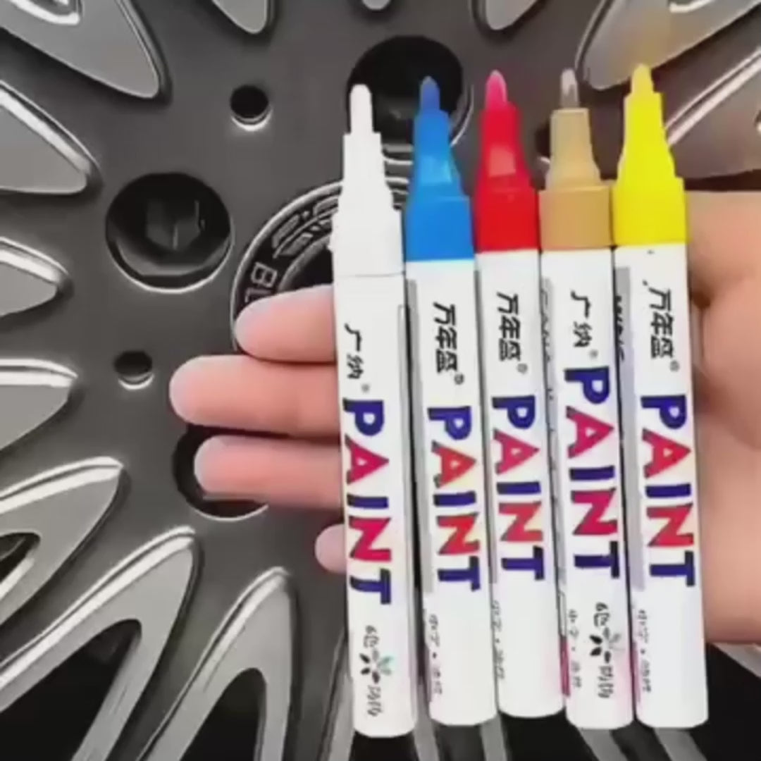 Set de Plumones para Neumáticos – 12 Colores también puro blancos  Vibrantes a Prueba de Agua + un collar de regalo